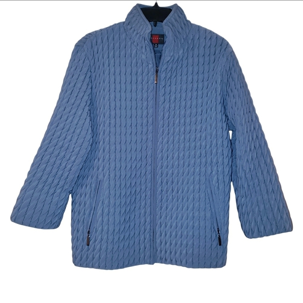 Gallery Quilted Braided Zip Up Jacket
